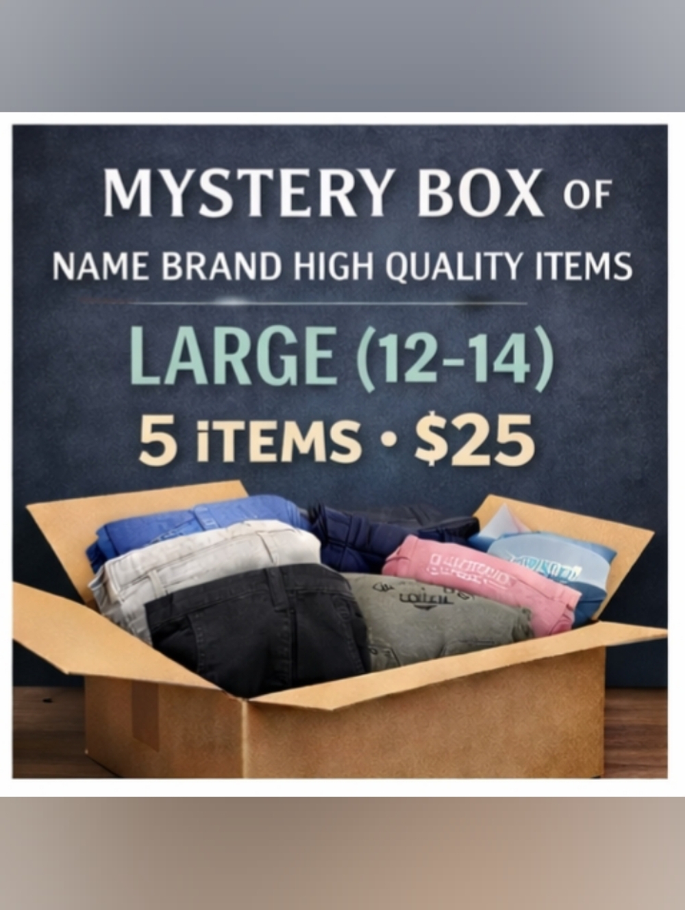 Mystery Box Large (12-14) - Assorted Clothing Bundle -Resale Or Wardrobe Refresh